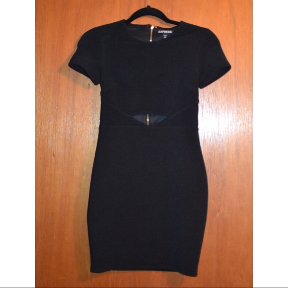 Express Fitted Ribbed Dress - Picture 1 of 3